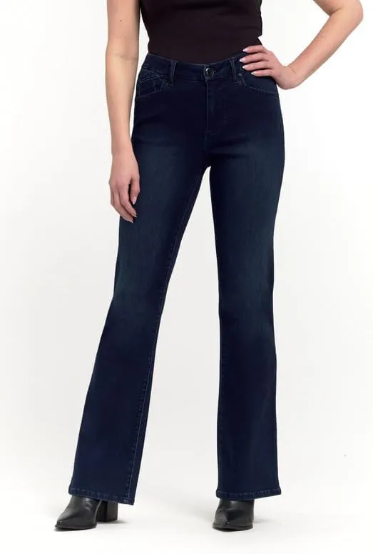 1822 Denim Holly Better Butter High-Rise Slim Boot Jeans for Women in Black - Ultra-Comfy Stretch with Sculpting Fit