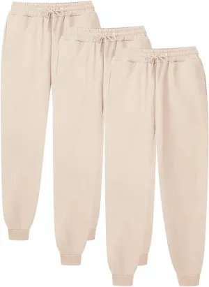 3 Packs Womens Sweatpants Baggy Comfy Lounge Pants Yoga Jogger for Men Casual Workout Cinch Bottom Fleece Pants 2024