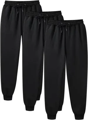3 Packs Womens Sweatpants Baggy Comfy Lounge Pants Yoga Jogger for Men Casual Workout Cinch Bottom Fleece Pants 2024