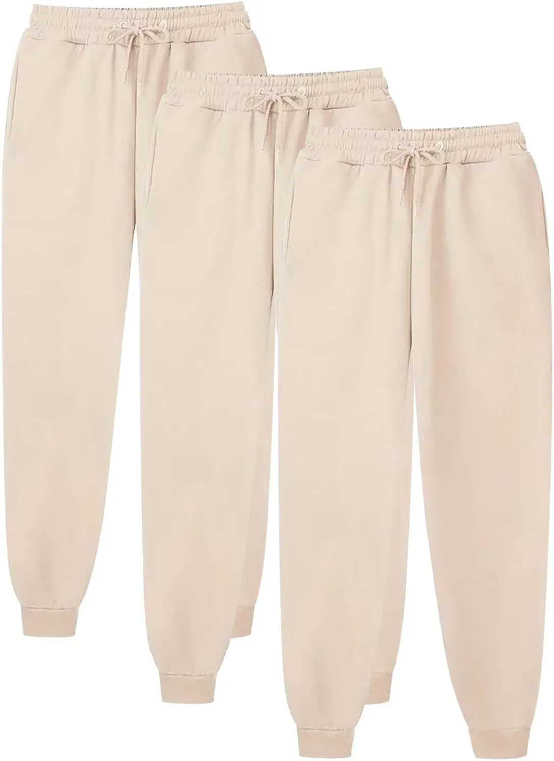 3 Packs Womens Sweatpants Baggy Comfy Lounge Pants Yoga Jogger for Men Casual Workout Cinch Bottom Fleece Pants 2024