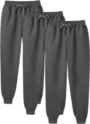 3 Packs Womens Sweatpants Baggy Comfy Lounge Pants Yoga Jogger for Men Casual Workout Cinch Bottom Fleece Pants 2024
