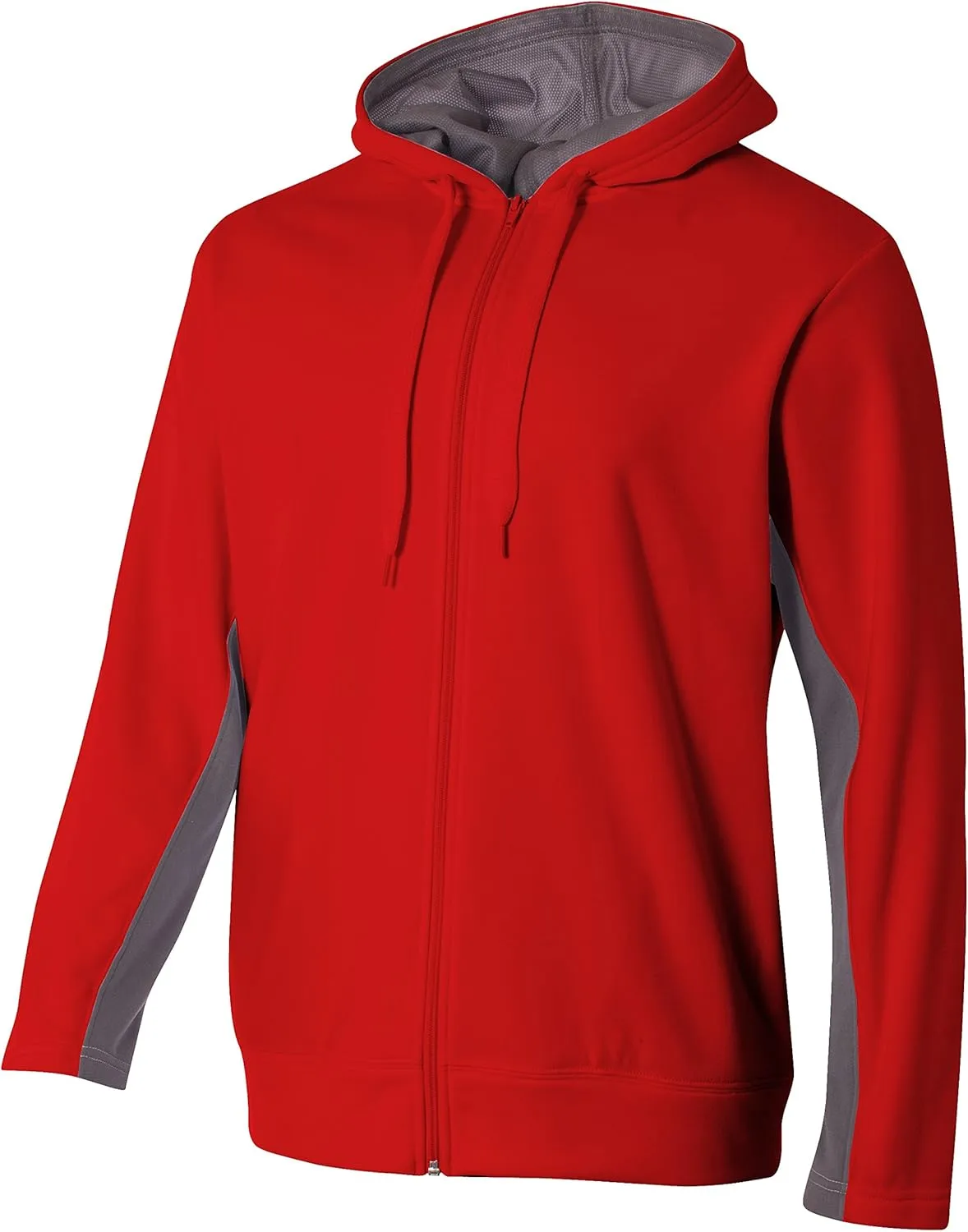 A4 Men's Full Zip Color Block Fleece Hoodie