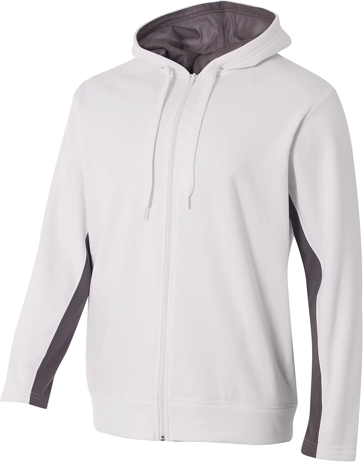 A4 Men's Full Zip Color Block Fleece Hoodie
