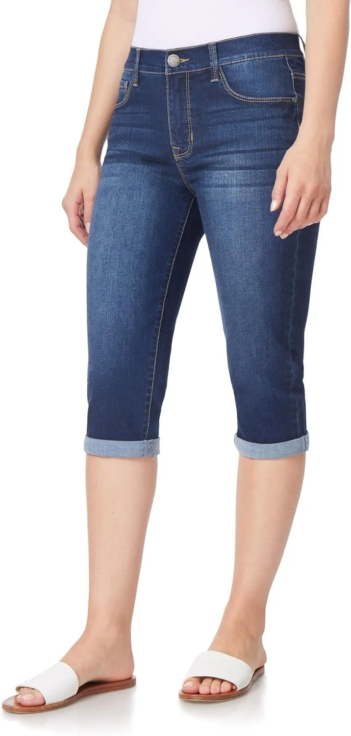 Angels Forever Young Women's Forever Skinny Mid-Rise 17" Inseam Capri Jeans (Available in Plus Sizes)