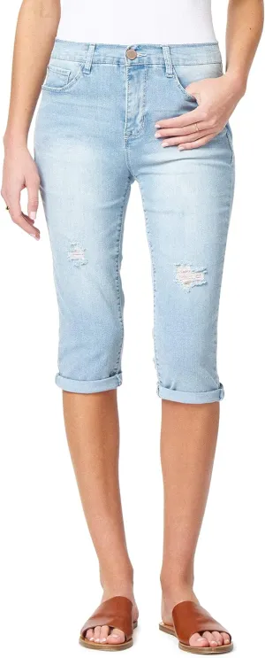 Angels Forever Young Women's Forever Skinny Mid-Rise 17" Inseam Capri Jeans (Available in Plus Sizes)