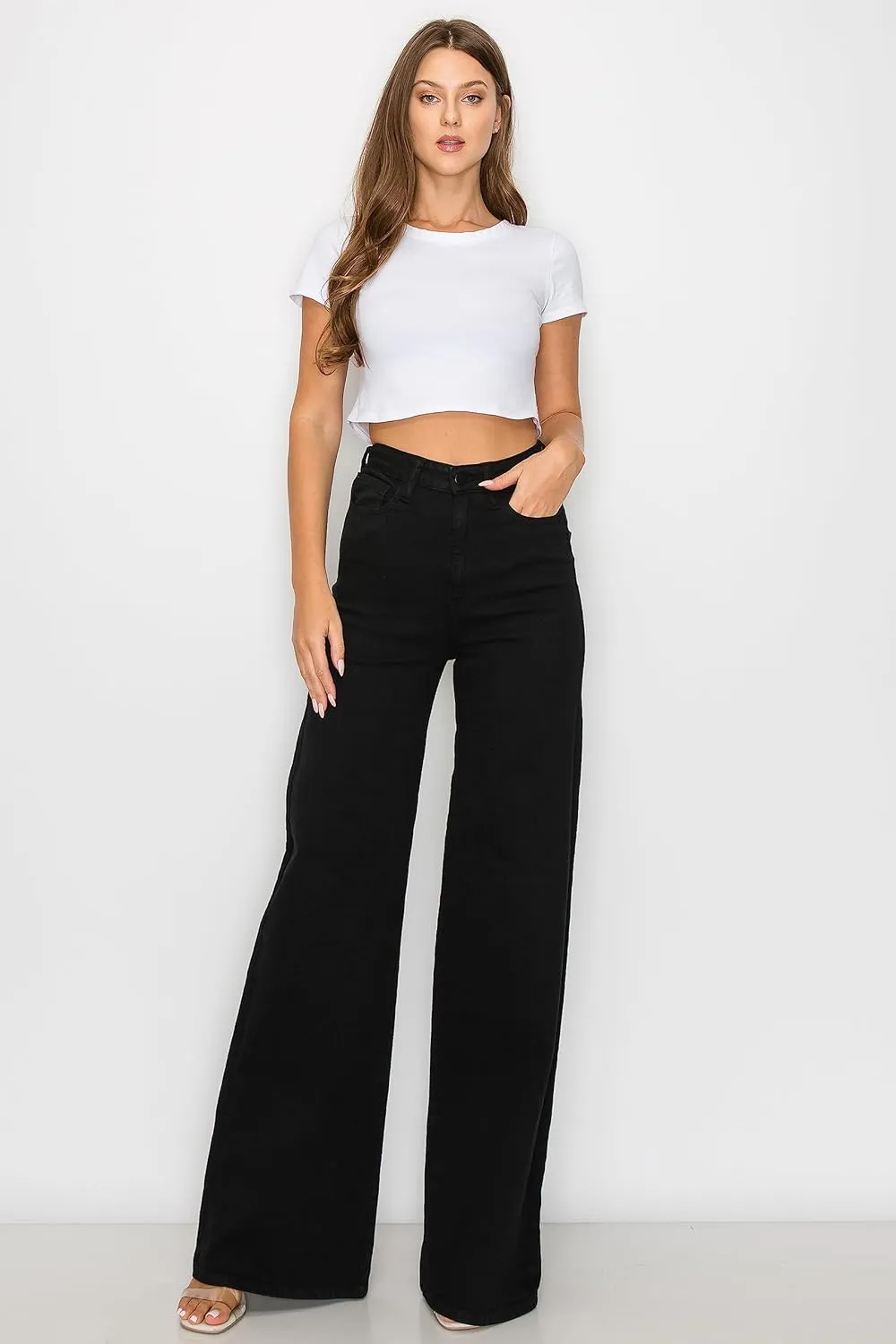 Aphrodite Flare Bell Bottom Jeans for Women - Super High Waisted Wide Leg Flare Bell Bottom Bootcut Stretch Jeans