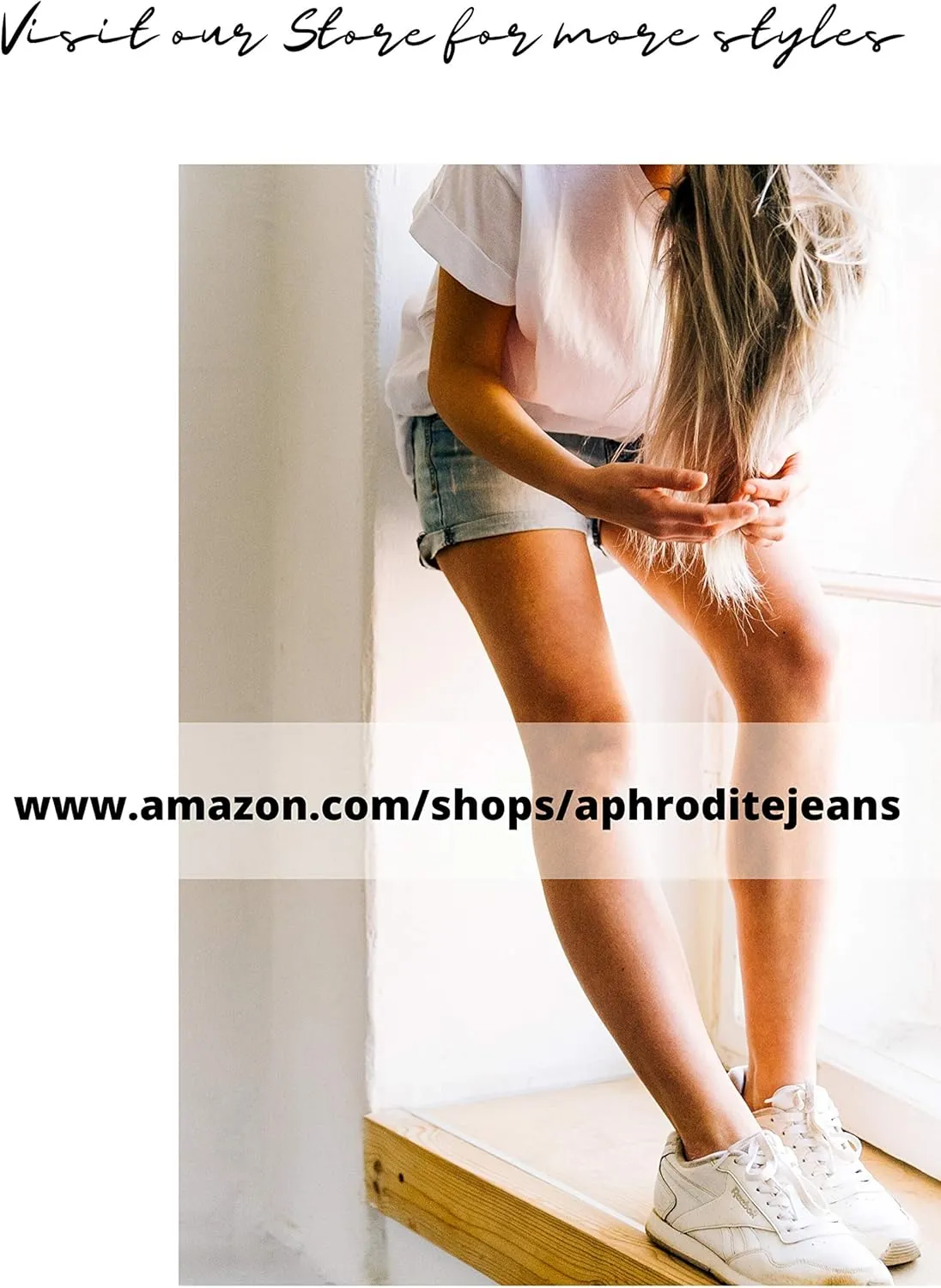 Aphrodite Flare Bell Bottom Jeans for Women - Super High Waisted Wide Leg Flare Bell Bottom Bootcut Stretch Jeans