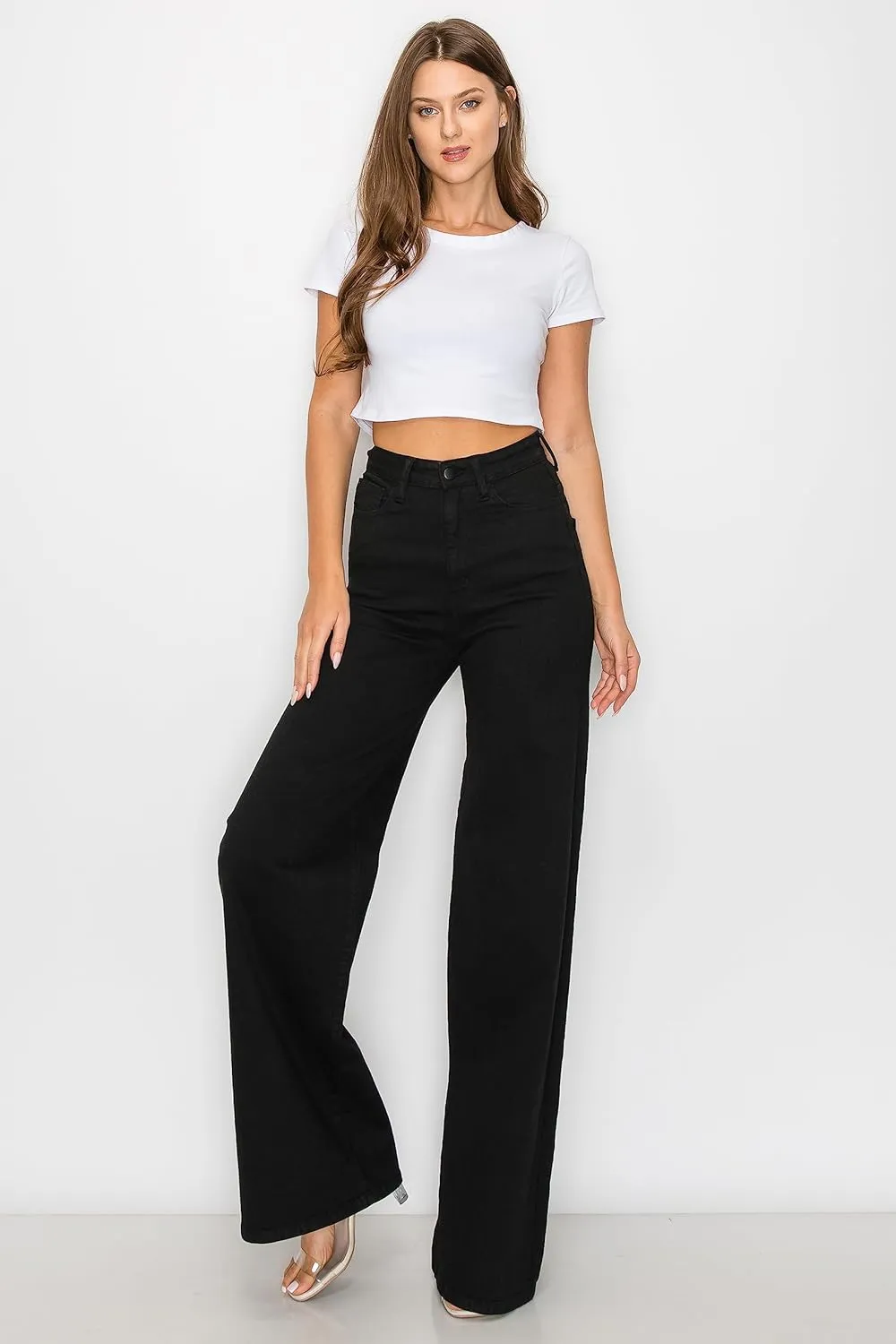 Aphrodite Flare Bell Bottom Jeans for Women - Super High Waisted Wide Leg Flare Bell Bottom Bootcut Stretch Jeans