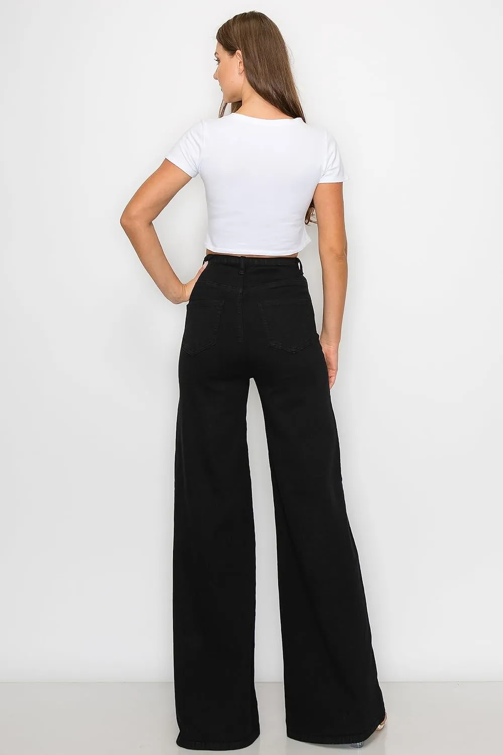 Aphrodite Flare Bell Bottom Jeans for Women - Super High Waisted Wide Leg Flare Bell Bottom Bootcut Stretch Jeans