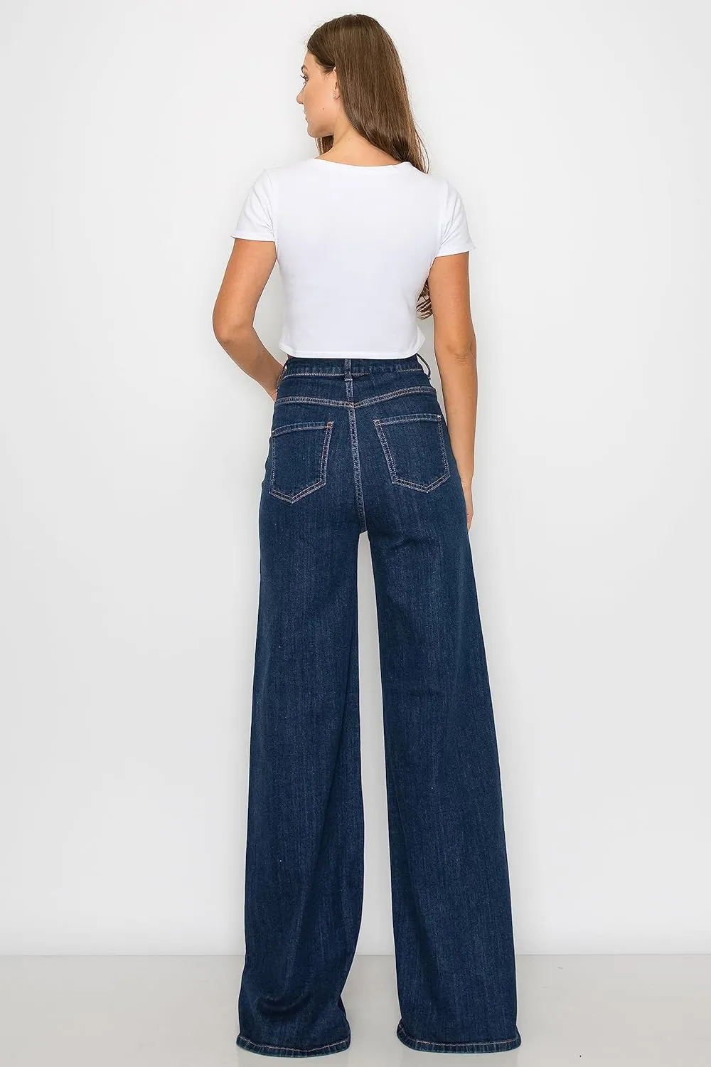 Aphrodite Flare Bell Bottom Jeans for Women - Super High Waisted Wide Leg Flare Bell Bottom Bootcut Stretch Jeans