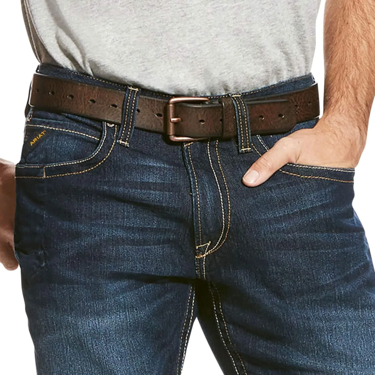 ARIAT Men's Rebar M5 Durastretch Basic Stackable Straight Leg Jean