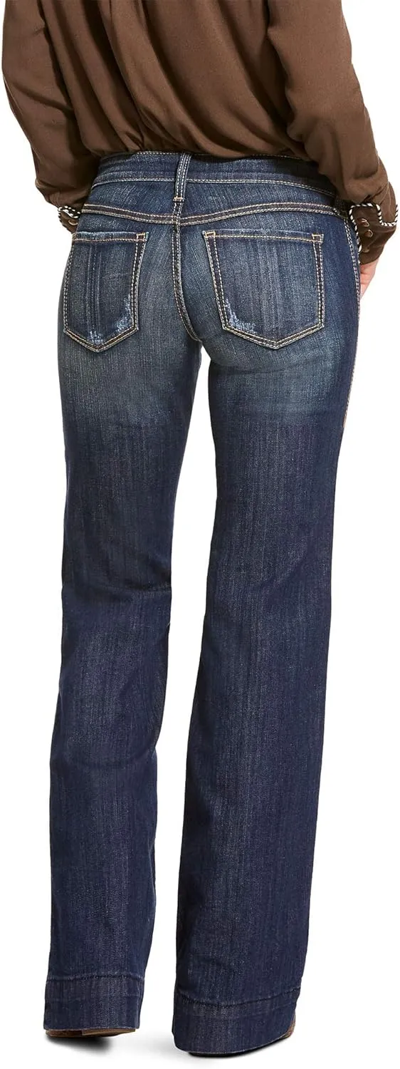 ARIAT Women's Trouser Mid Rise Stretch Lucy Wide Leg Jean