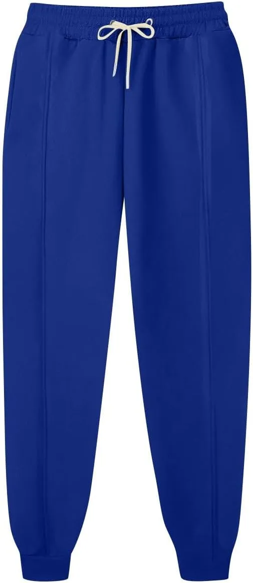 Baggy Womens Sweatpants Fleece Joggers High Waisted Lounge Ankle Athletic Tapered Pull On Jogger Pants with Pockets