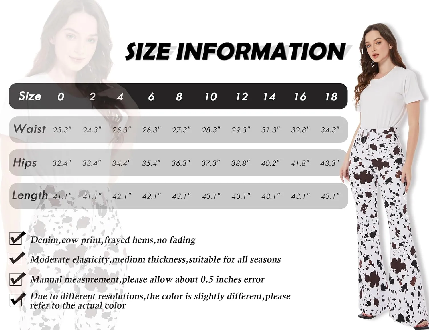 Bell Bottom Jeans for Women High Waisted Stretch American Flag Flare Jeans Denim Bootcut Pants