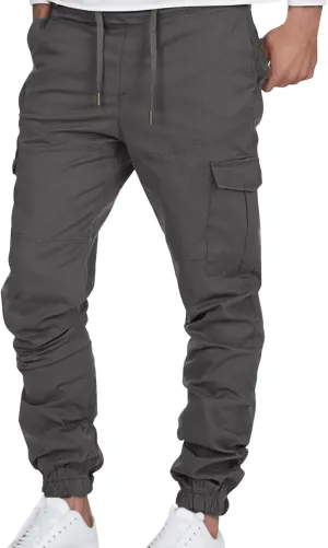 BIFUTON Cargo Pants for Men, Mens Heavyweight Cargo Pants Casual Jogger Athletic Pant Loose Fit Drawstring Running Sweatpants