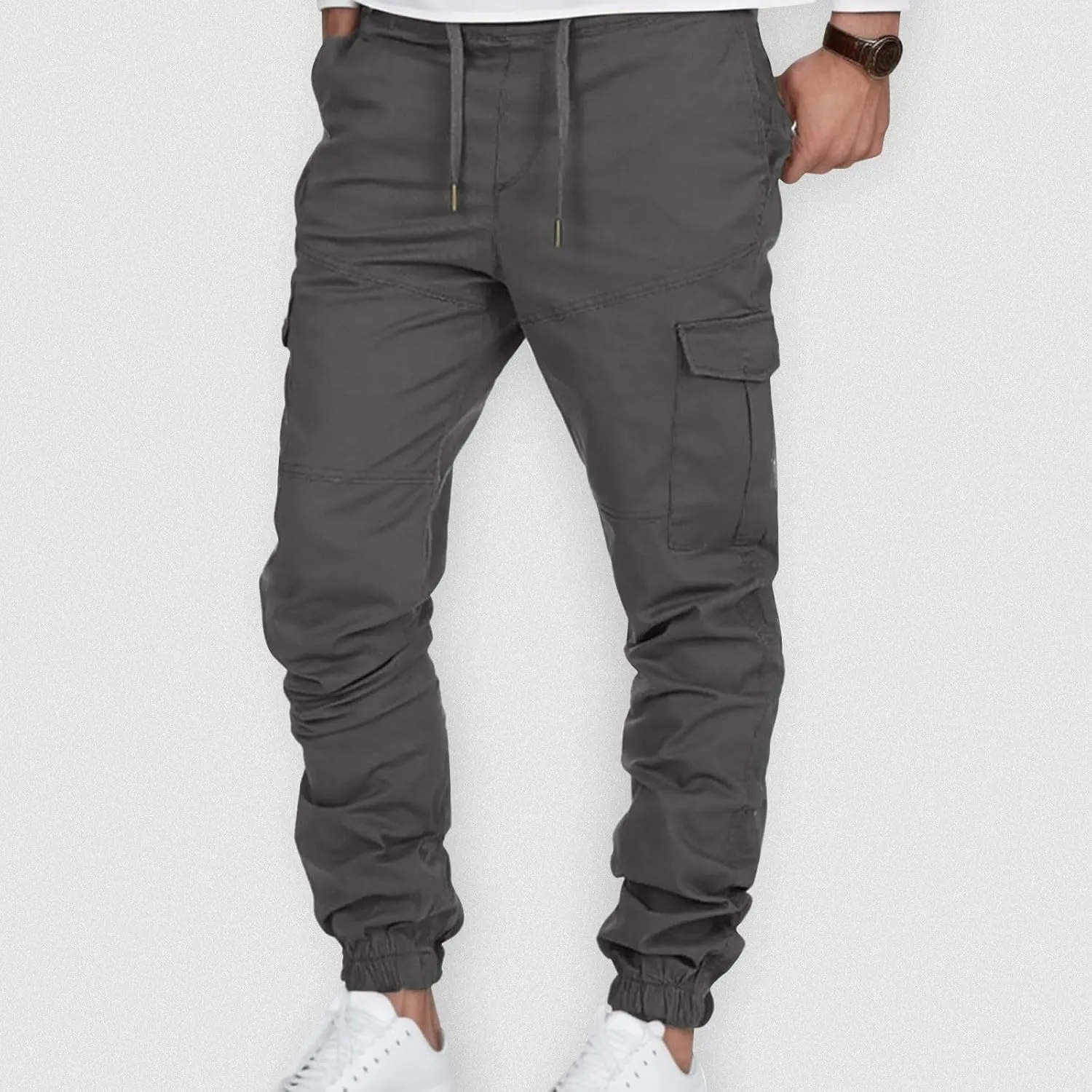 BIFUTON Cargo Pants for Men, Mens Heavyweight Cargo Pants Casual Jogger Athletic Pant Loose Fit Drawstring Running Sweatpants