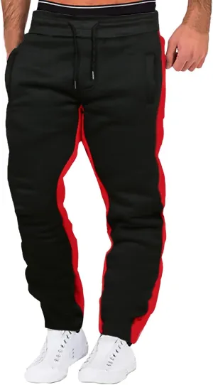 Big and Tall Sweatpants for Men Sweatpants with Zip Pockets Sports Trousers Men's Tear Away Trouser Basketball Track