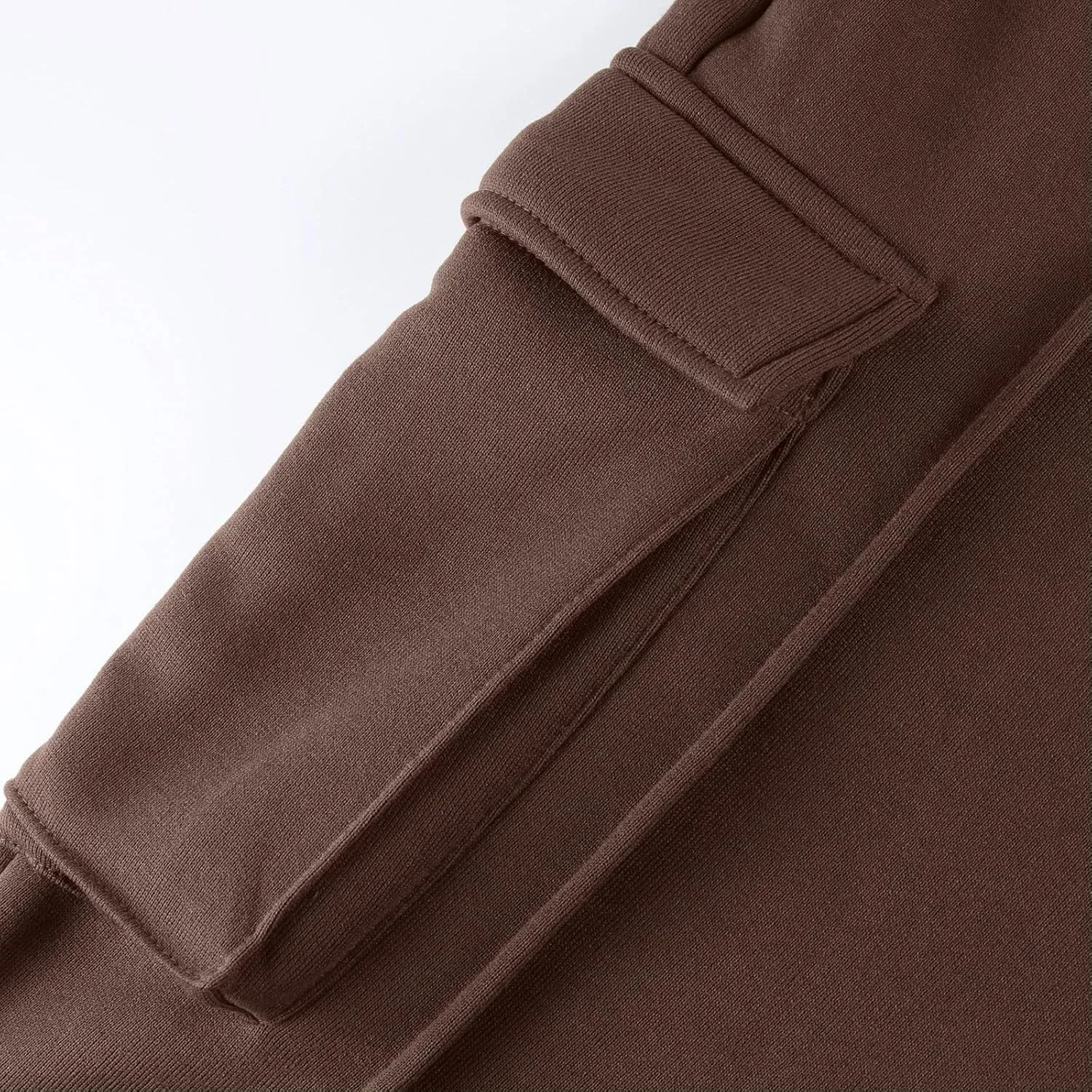 Cargo Joggers for Women Casual Baggy Elastic High Waisted Cropped Sweatpants Trendy Fleece Lined Pants with Pockets