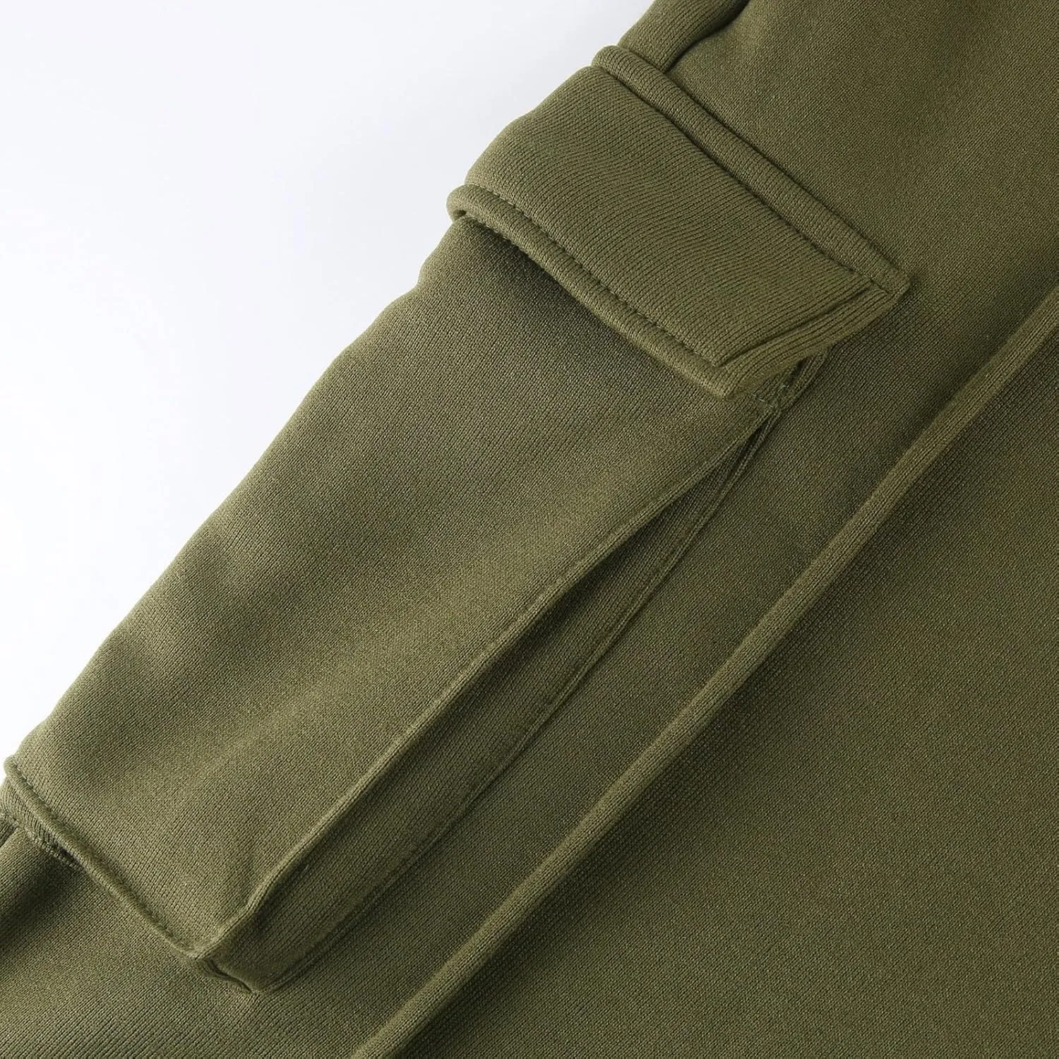 Cargo Joggers for Women Casual Baggy Elastic High Waisted Cropped Sweatpants Trendy Fleece Lined Pants with Pockets