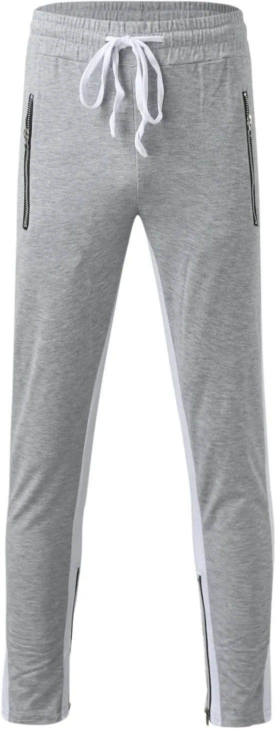Cargo Pants for Men Big and Tall for Jogging Workout Gym Running Training Mens Open Bottom Sweatpants Workout Lounge