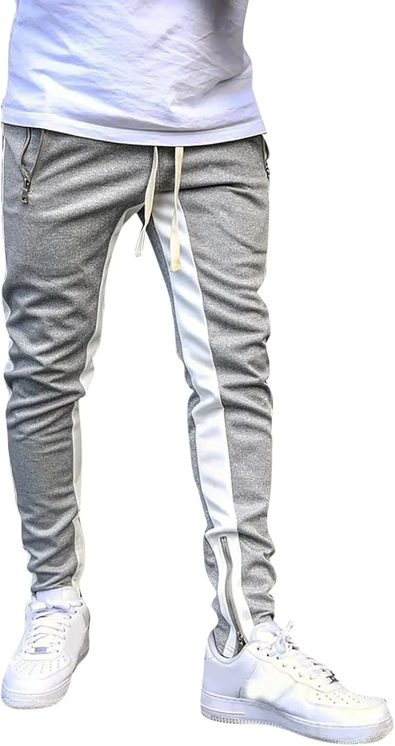 Cargo Pants for Men Big and Tall for Jogging Workout Gym Running Training Mens Open Bottom Sweatpants Workout Lounge