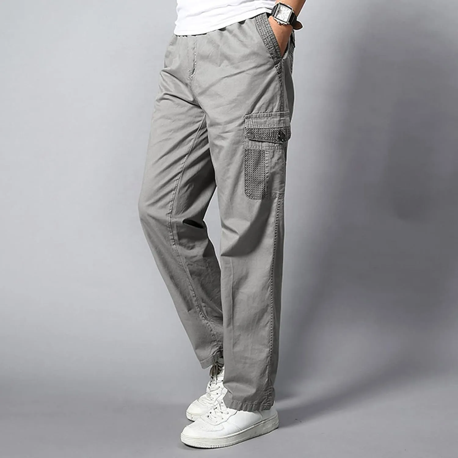 Cargo Sweatpants for Men Mens Lounge Pants for Men Pants Casual Rope Loose Heavyweight Fit Cargo for Men Loose Sports