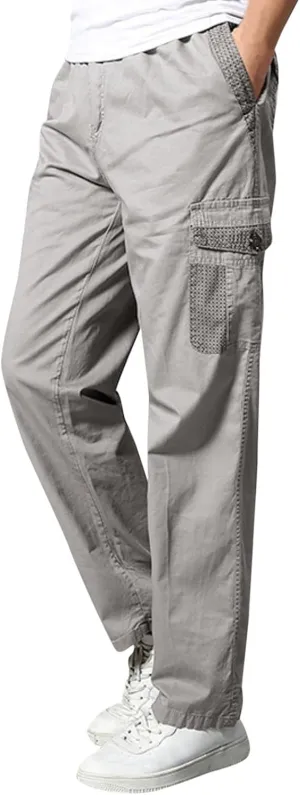 Cargo Sweatpants for Men Mens Lounge Pants for Men Pants Casual Rope Loose Heavyweight Fit Cargo for Men Loose Sports