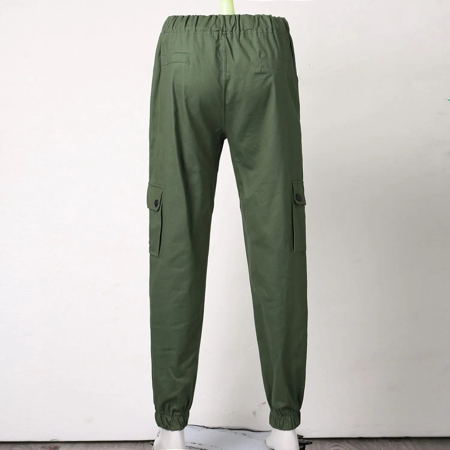 Cargo Trousers for Men Running Men's Joggers Pants with Deep Zip Pockets Recycled Polyester Athletic Pants Loose-fit