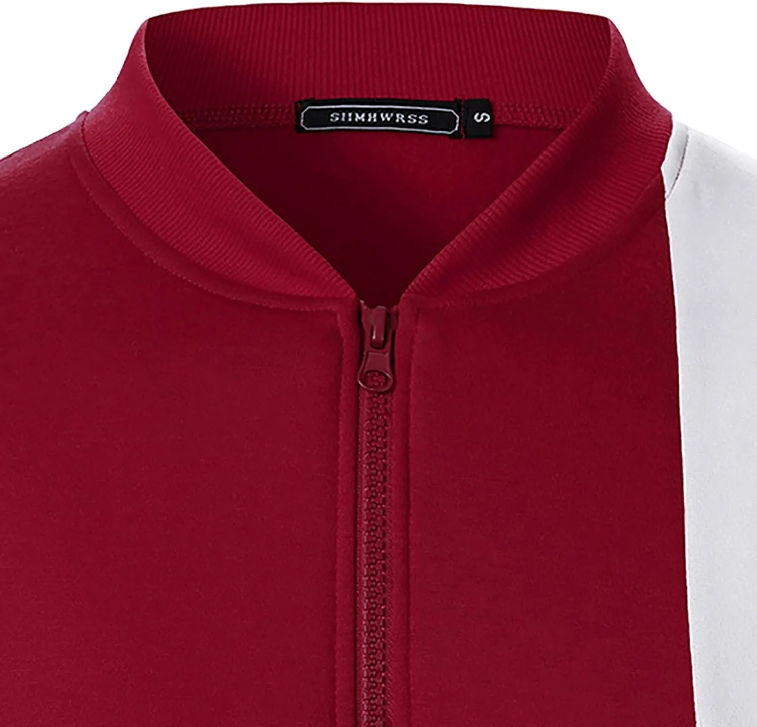 Casual Bomber Jackets for Men 2024 Trendy Colorblock Slim Fit Lightweight Waffle Varsity Jacket Fall Coat with Zipper