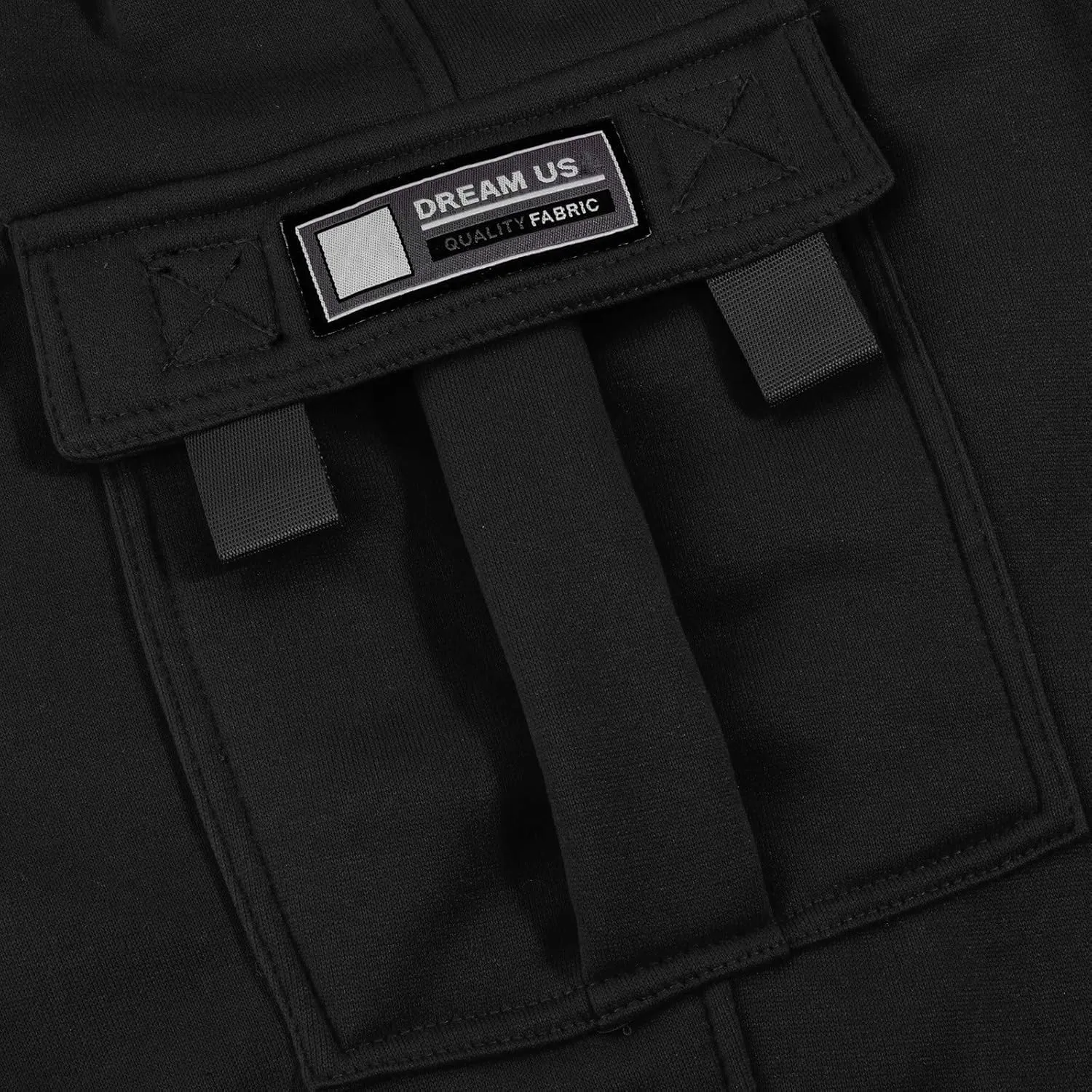 Casual Cargo Sweatpants for Men Plus Size Drawstring Waist Open Bottom Sweatpants Baggy Lounge Pants with Pockets