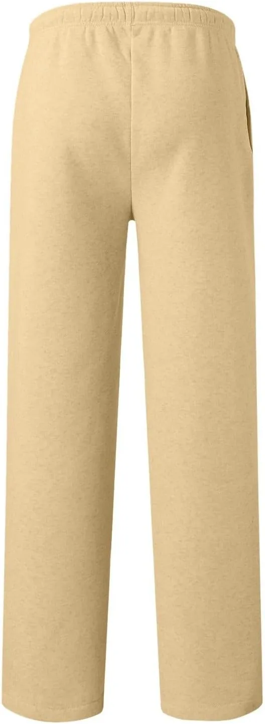 Classic Straight Leg Slacks Lady Travel Fall Elasticated Waist Overalls for Women Solid Color Fit Stretchy