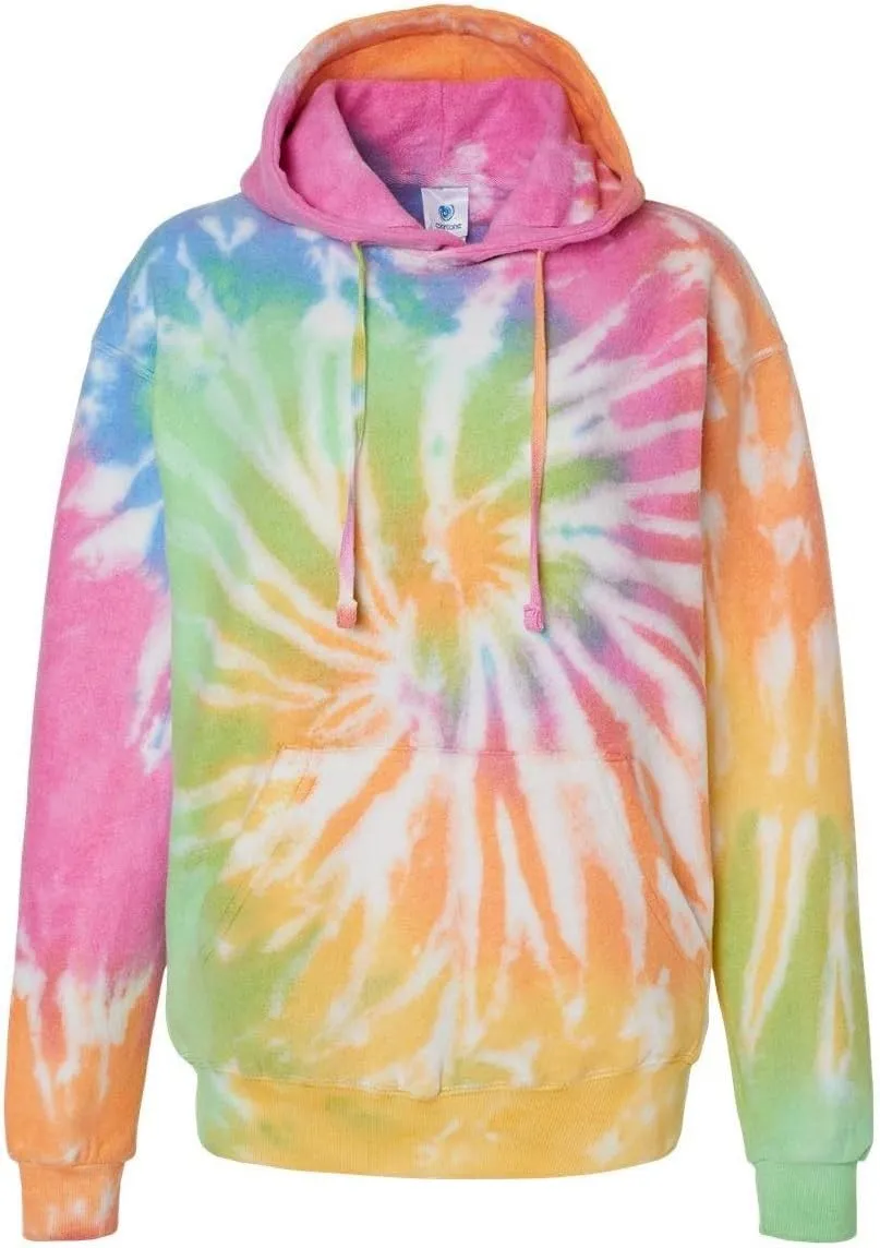 Colortone Tie Dye Cloud Fleece Hoodie for Women and Men - Loose Fit Fleece Sweatshirts
