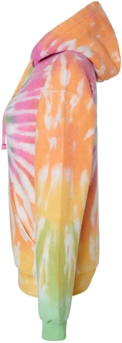 Colortone Tie Dye Cloud Fleece Hoodie for Women and Men - Loose Fit Fleece Sweatshirts