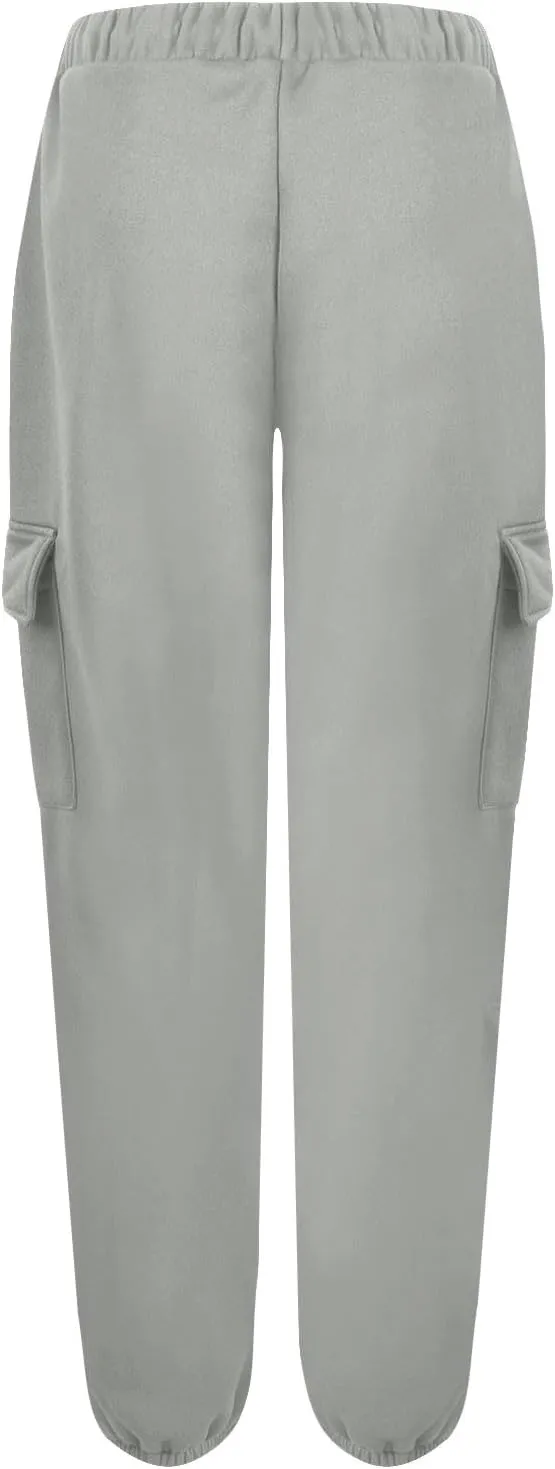 Cotton Joggers for Women Baggy Drawstring High Waisted Baggy Sweatpants Athletic Work Cargo Pants with Pockets