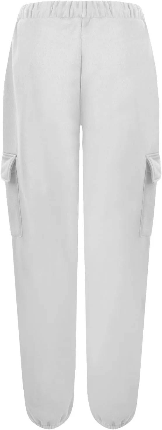 Cotton Joggers for Women Baggy Drawstring High Waisted Baggy Sweatpants Athletic Work Cargo Pants with Pockets