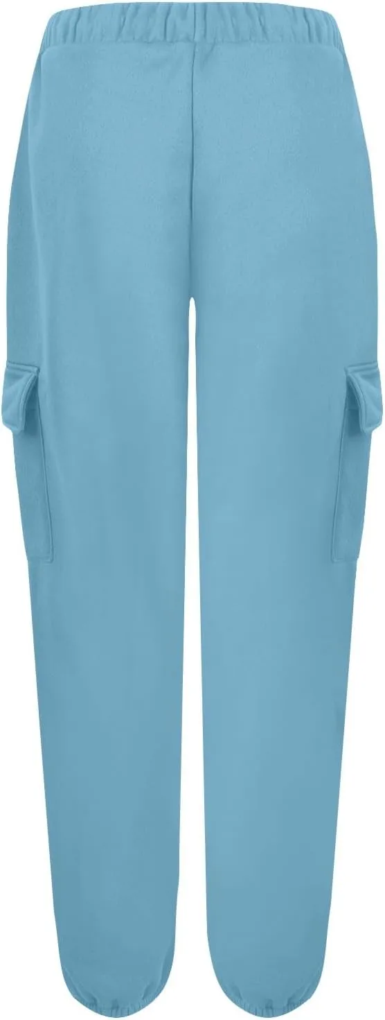 Cotton Joggers for Women Baggy Drawstring High Waisted Baggy Sweatpants Athletic Work Cargo Pants with Pockets