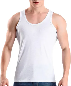 Cotton Sleeveless Workout T Shirts for Mens Casual Lightweight Quick Dry Muscle Shirt Summer Running Tank Tops
