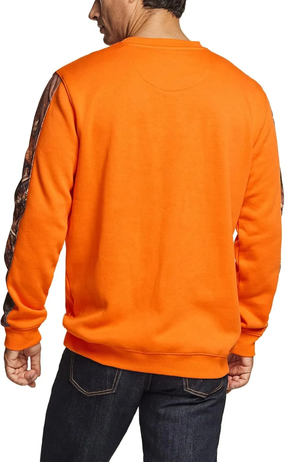 CQR Men's Fleece Crewneck Sweatshirt, Winter Outdoor Performance Pullover, Crew Fleece Lined Hunting Sweatshirts