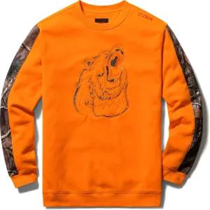 CQR Men's Fleece Crewneck Sweatshirt, Winter Outdoor Performance Pullover, Crew Fleece Lined Hunting Sweatshirts