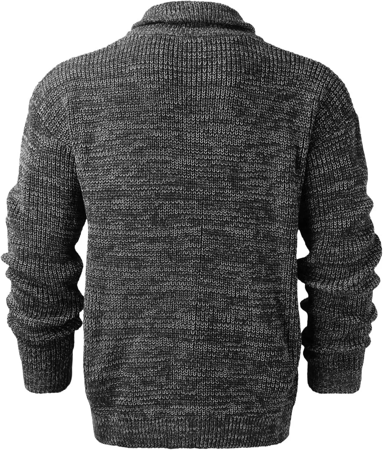 CRNTCEM Mens Casual Shawl Collar Cardigan Sweater Cable Knit Button Chunky Winter Thick Thermal Open Front Cardigan Coats