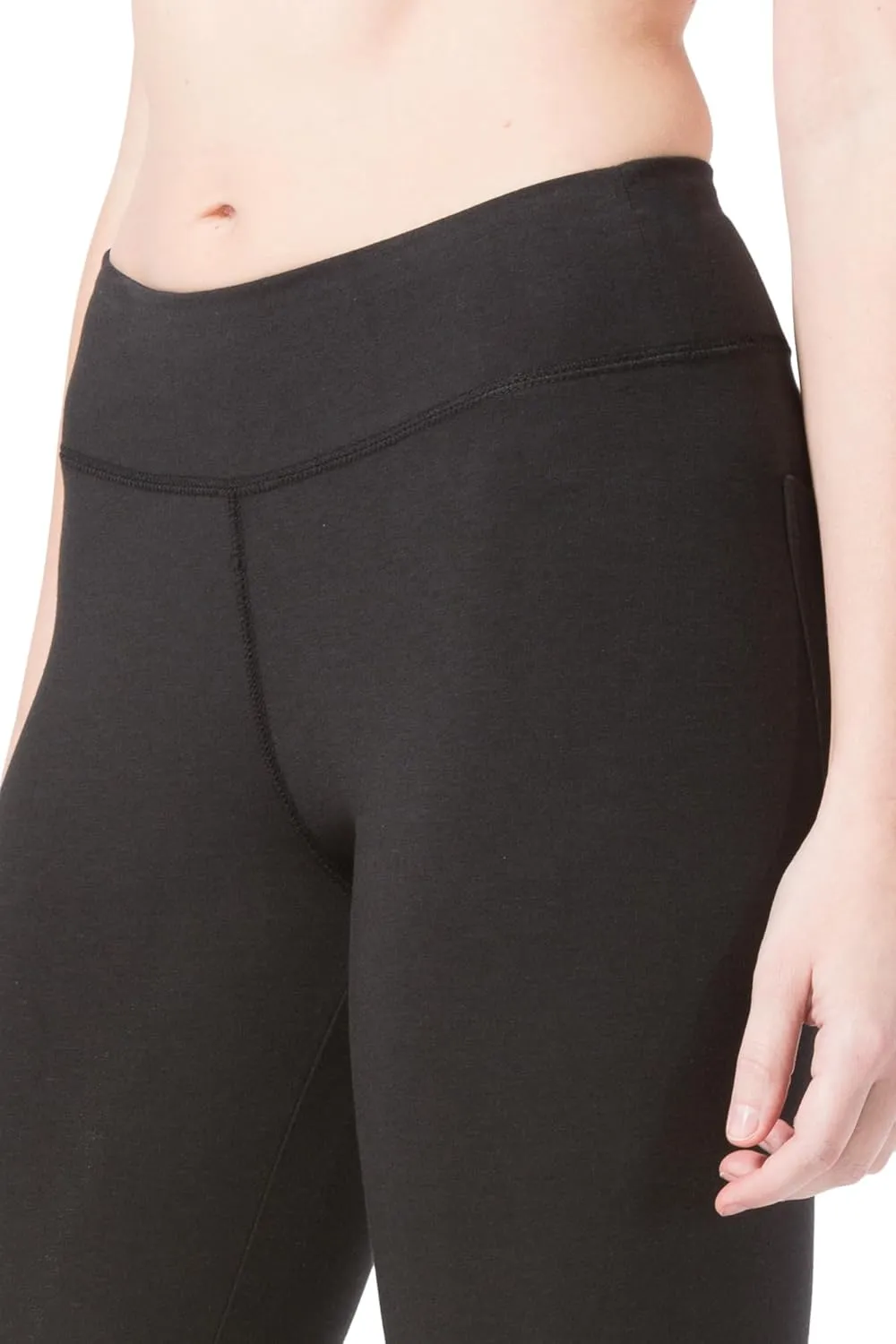 Fishers Finery Women's Ecofabric Straight Leg Yoga Pant with Back Pockets