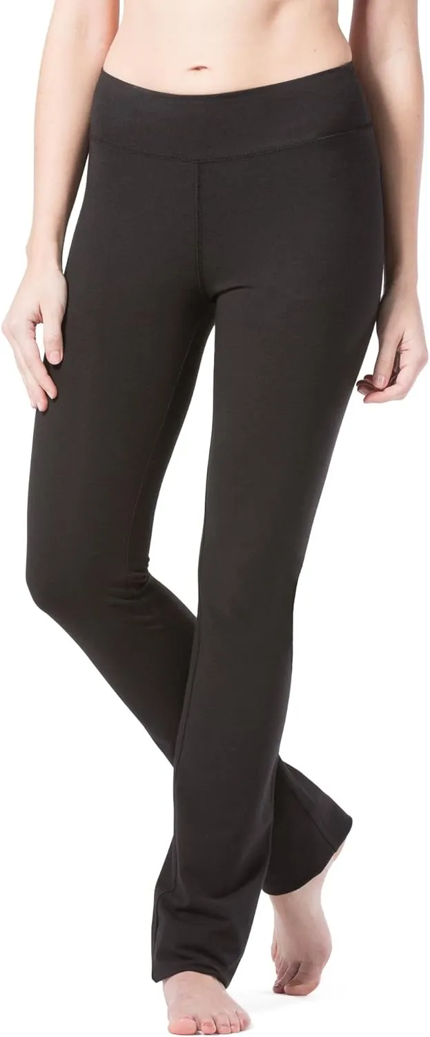 Fishers Finery Women's Ecofabric Straight Leg Yoga Pant with Back Pockets