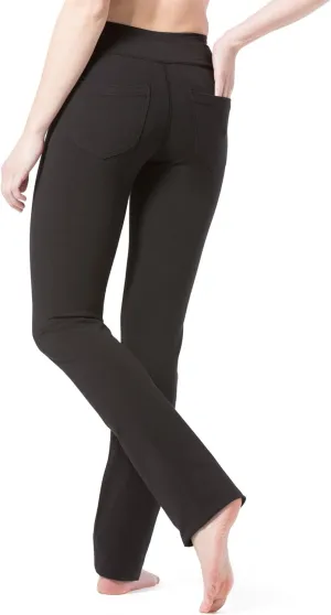 Fishers Finery Women's Ecofabric Straight Leg Yoga Pant with Back Pockets