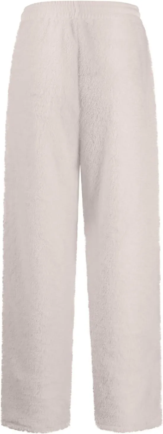 Fleece Lined Sweatpants Women Wide Leg Sweatpants Baggy Fleece Joggers Loose High Waisted Workout Lounge Pants