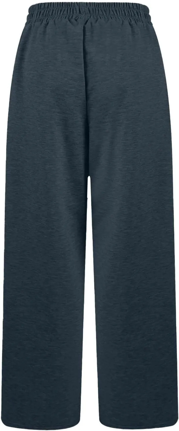 Fleece Sweatpants Women Comfy Soft High Waisted Joggers Baggy Sweatpants Athletic Elastic Waist Pants