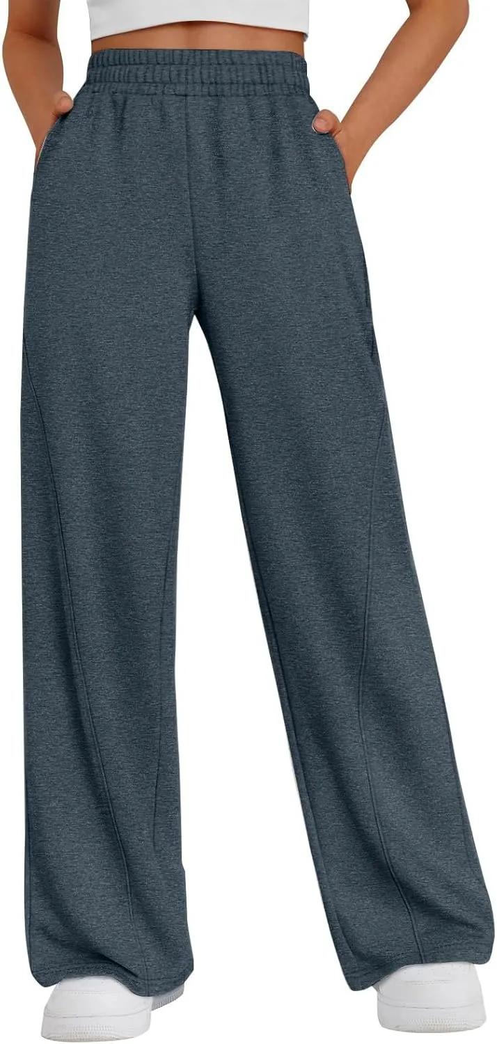 Fleece Sweatpants Women Comfy Soft High Waisted Joggers Baggy Sweatpants Athletic Elastic Waist Pants