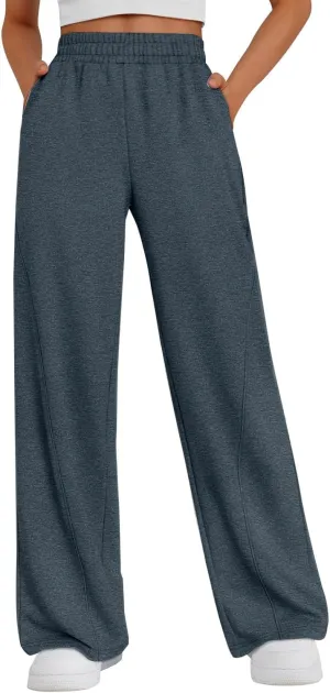 Fleece Sweatpants Women Comfy Soft High Waisted Joggers Baggy Sweatpants Athletic Elastic Waist Pants
