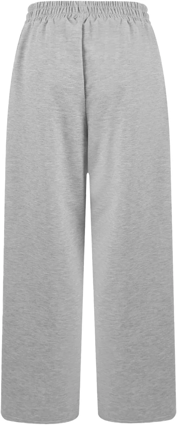 Fleece Sweatpants Women Comfy Soft High Waisted Joggers Baggy Sweatpants Athletic Elastic Waist Pants