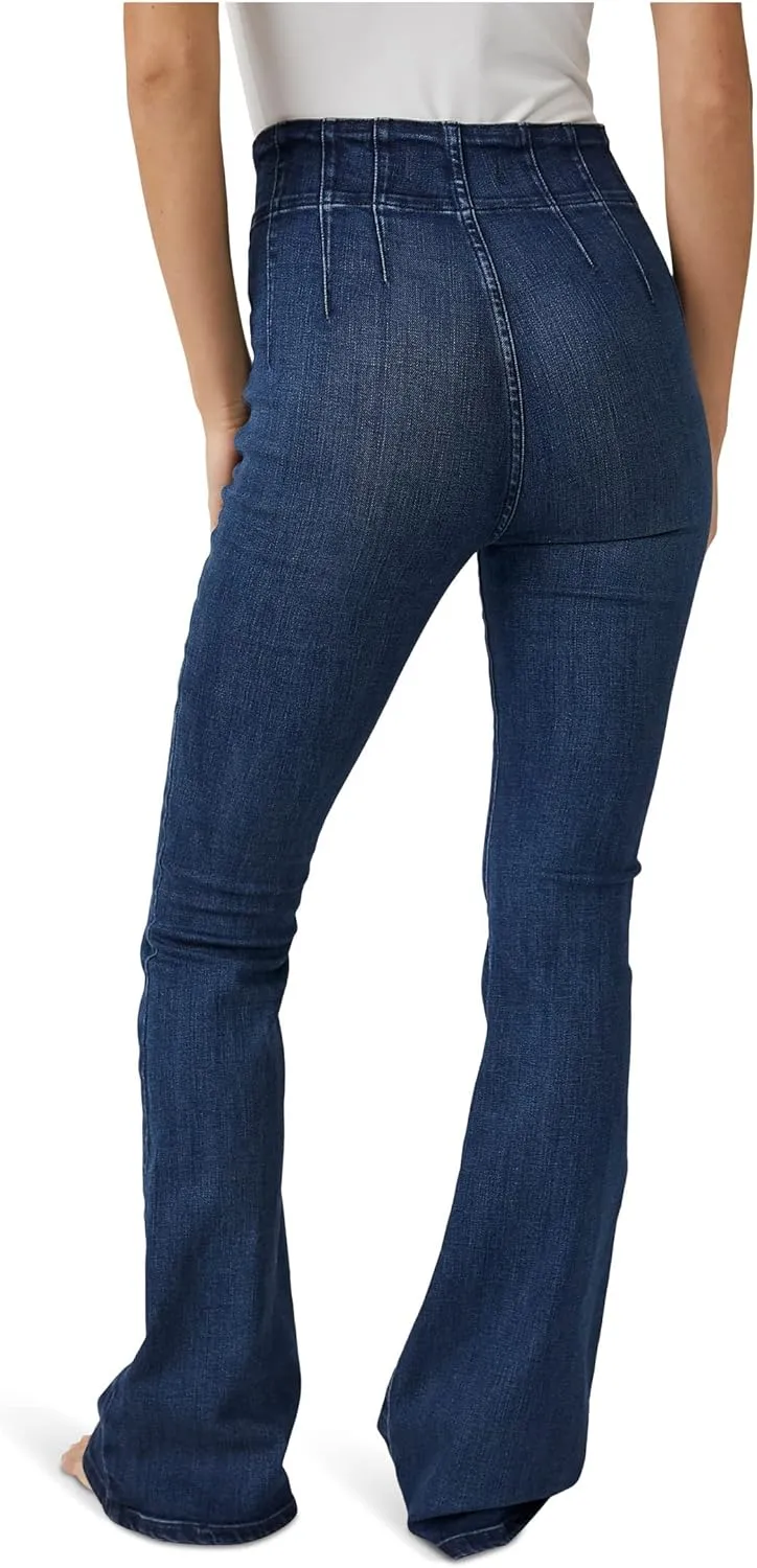 Free People We The Free Jayde Flare Jeans for Women - Skinny Ft with Dramatic Flare, Chic and Festive Jeans