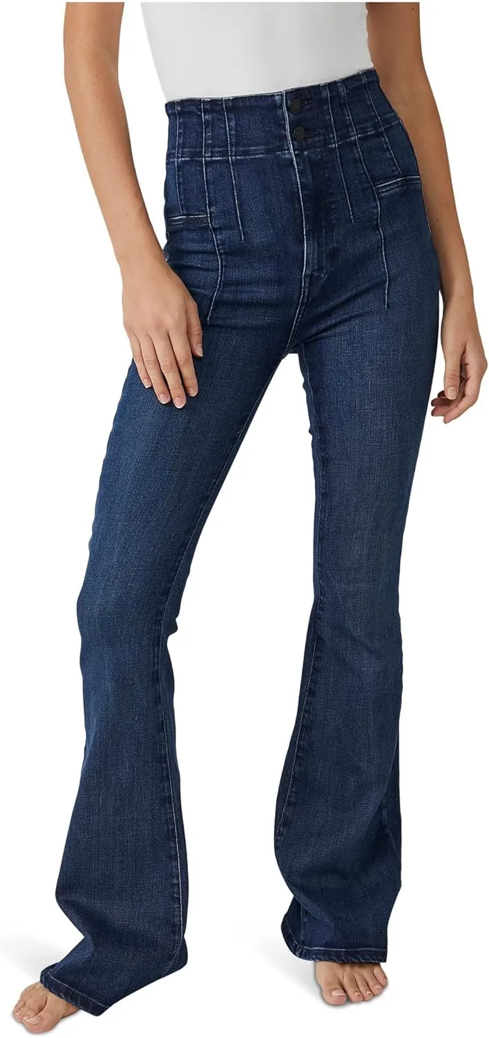 Free People We The Free Jayde Flare Jeans for Women - Skinny Ft with Dramatic Flare, Chic and Festive Jeans